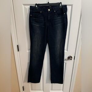 Nine West Rosemary Straight Embroidered Rhinestone Pockets size 16